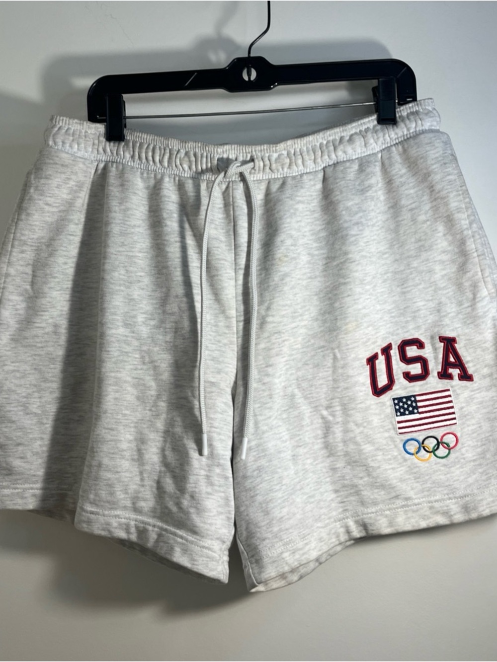 Team USA Olympic Fleece Shorts - Mens 34” waist Medium Logo Drawstring Pockets